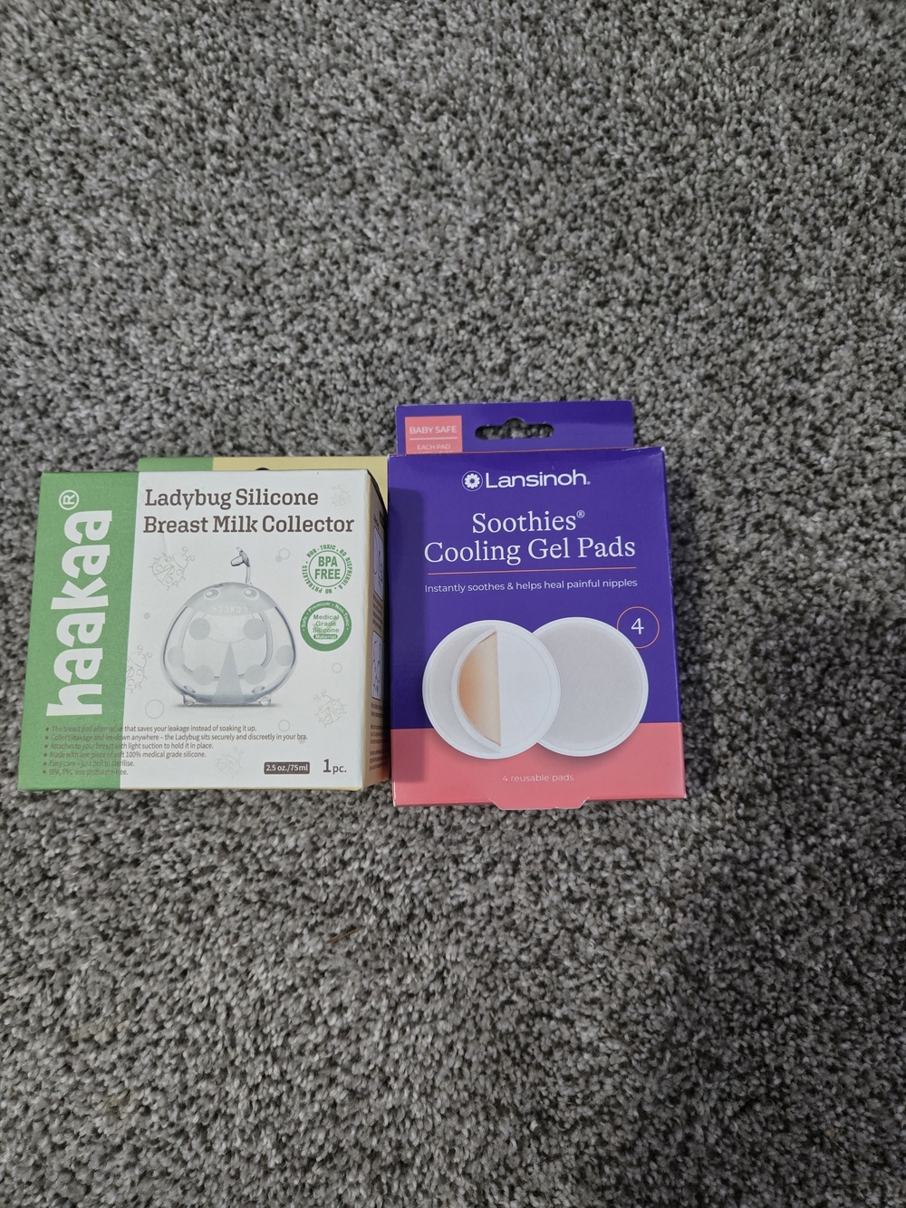 NWT Haakaa Lady Bug Milk Collector & Soothies.